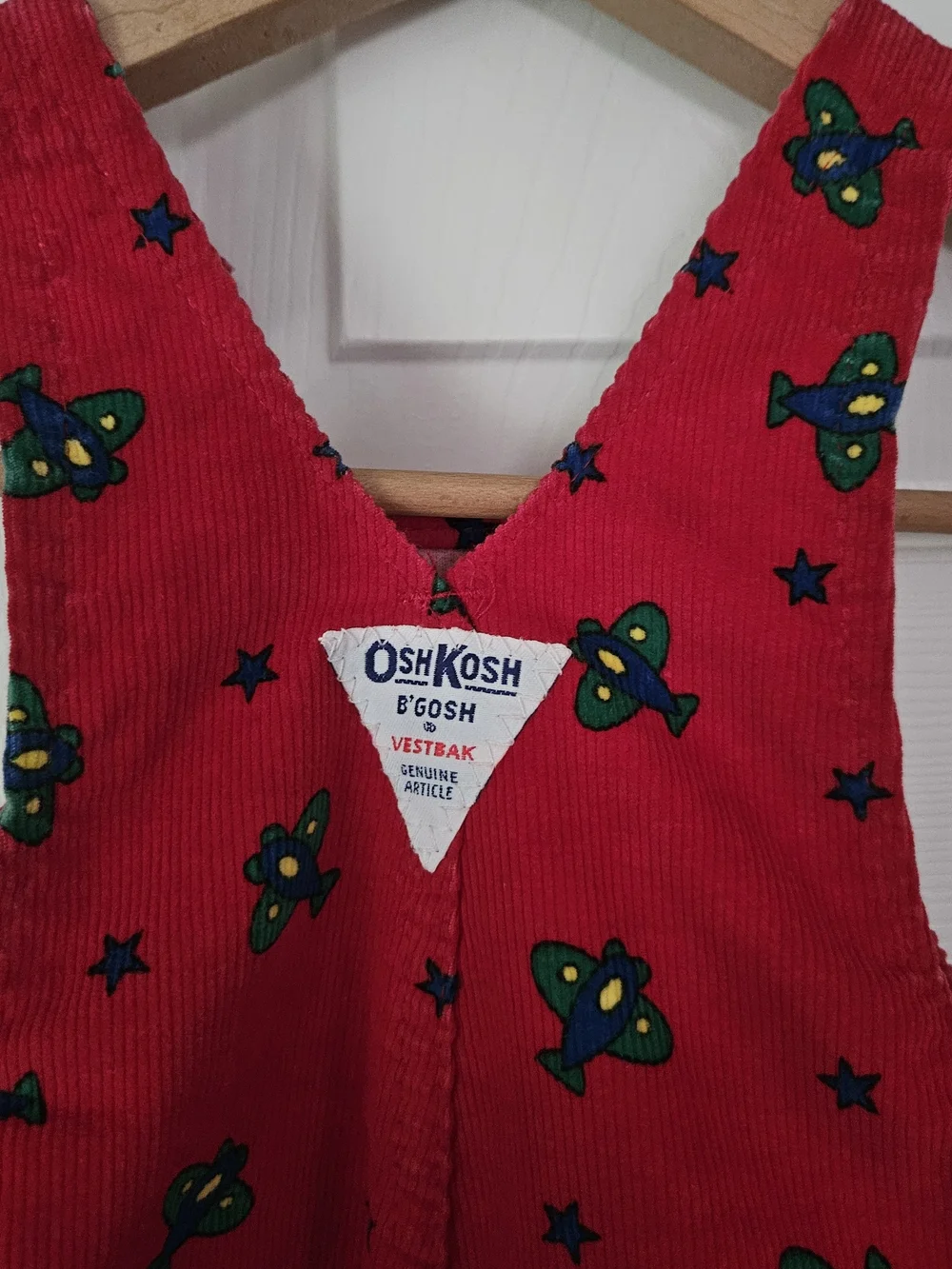 Vintage OshKosh B'gosh Red Kids Overalls